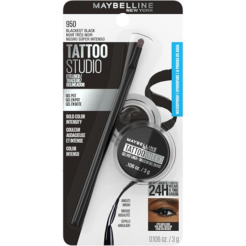 Maybelline Eyestudio delineador gel aplicador suave para una aplicación precisa.