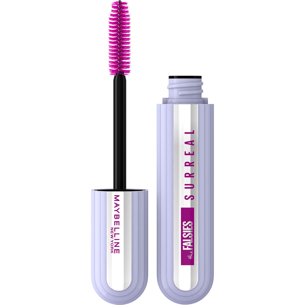Maybelline Falsies Surreal Extensions, cepillo helicoidal, aplicación desde la raíz para pestañas definidas.