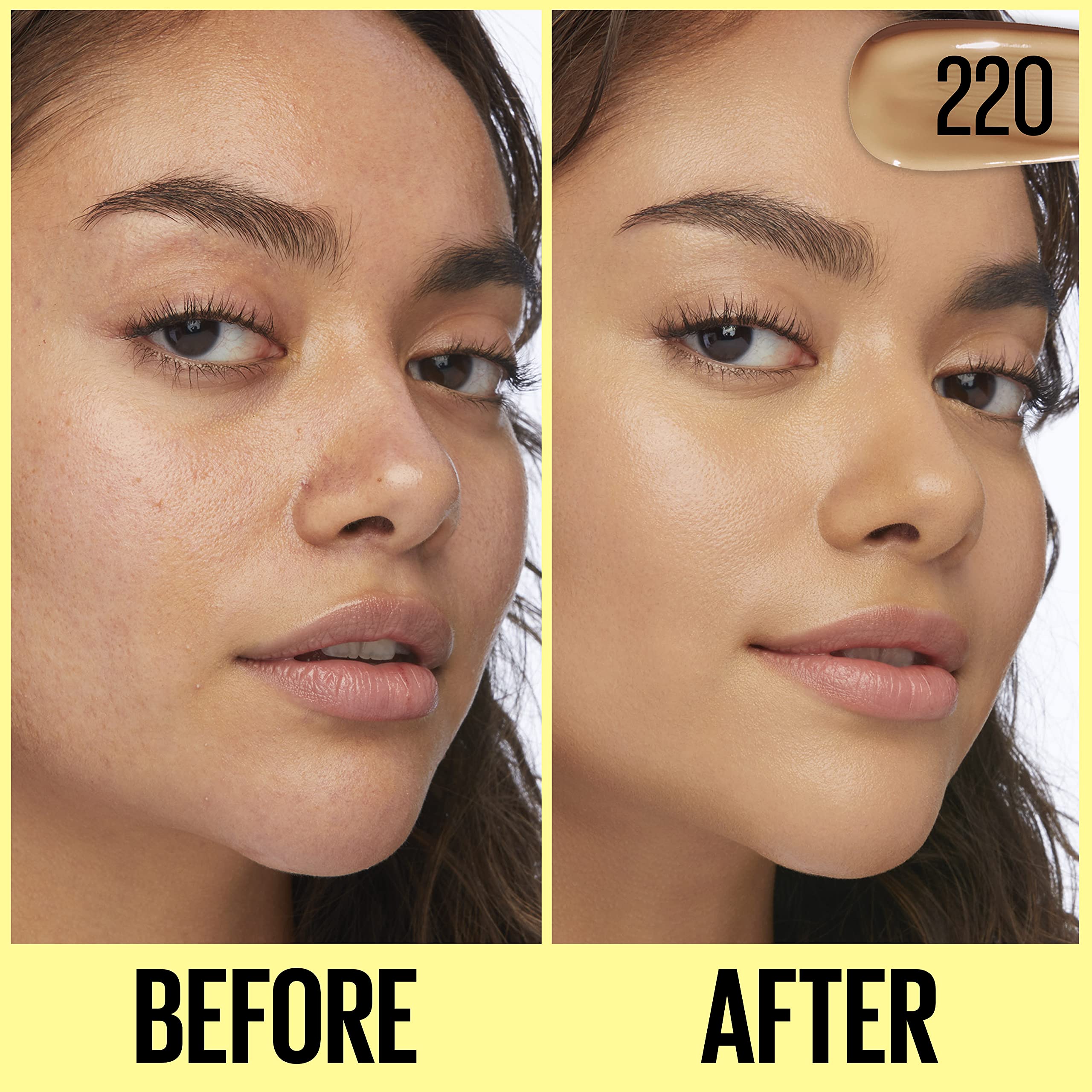 Maybelline Fit Me acabado-natural-ligero brinda aspecto natural durante todo el día.