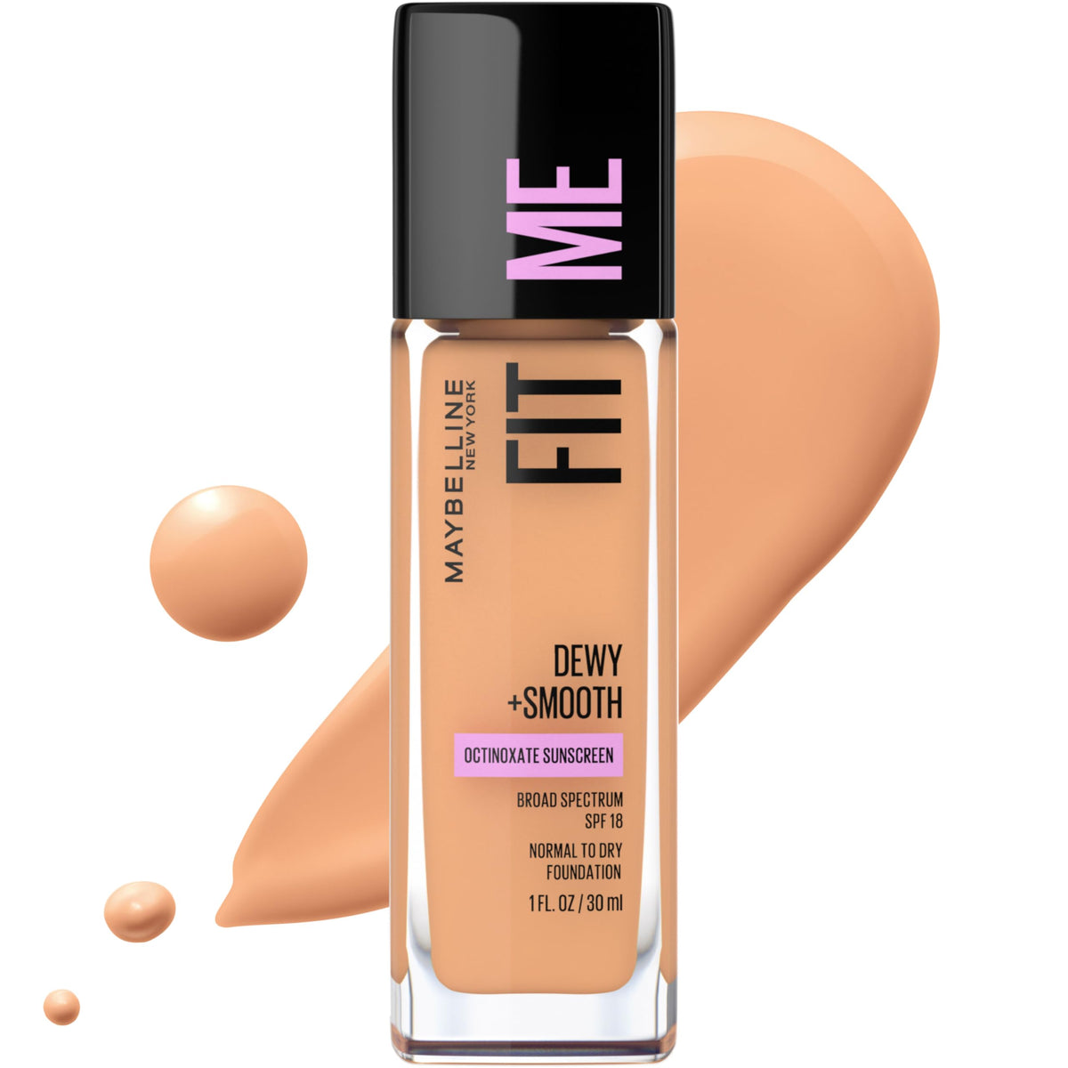 Maybelline Fit Me: aplicación con dedos para un acabado hidratante y natural.