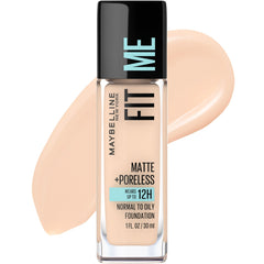Base Maybelline Fit Me mate sin poros tono marfil para piel normal a grasa