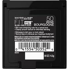 Maybelline Fit Me Blush creamy texture close-up for effortless blending on cheeks