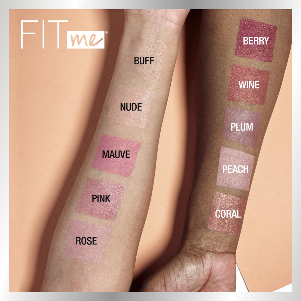 Maybelline Fit Me Blush dermatologist-tested label in close-up