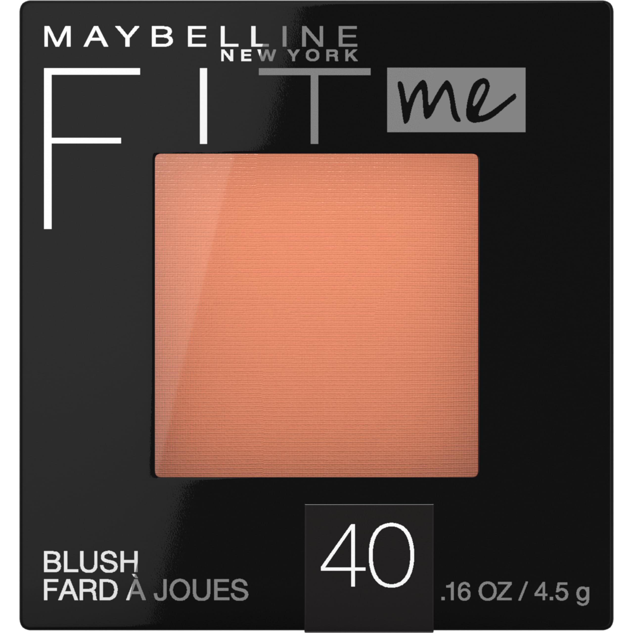 Maybelline Fit Me Blush pairs with foundation for cohesive look.