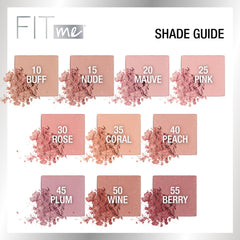 Maybelline Fit Me Blush on cheeks delivering a natural glow.