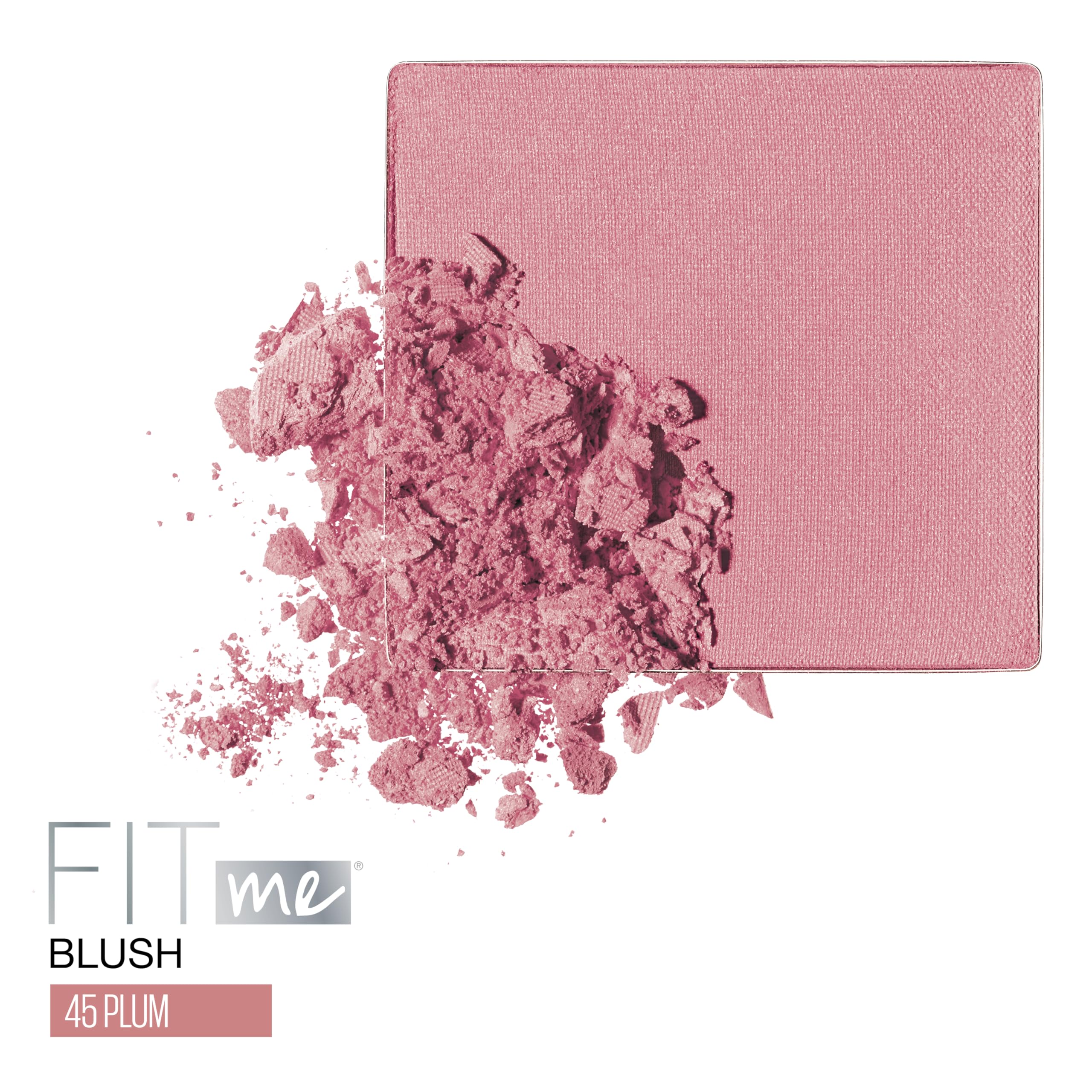 Maybelline Fit Me Blush Plum brush-application shows easy pickup.