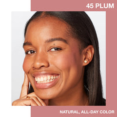 Maybelline Fit Me Blush Plum swatches showing true-to-tone shade.