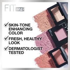 Maybelline Fit Me Blush Plum texture detail for seamless blending.