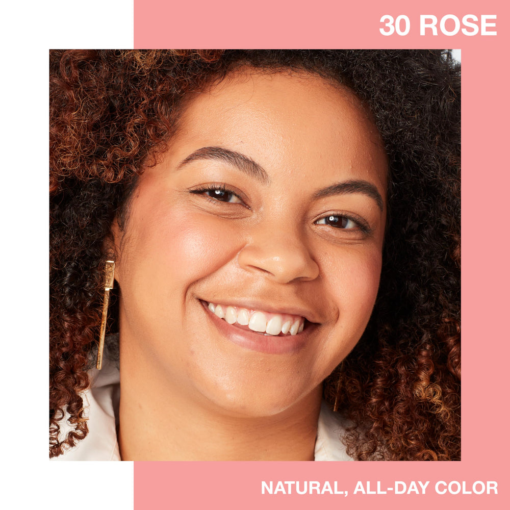 Maybelline Fit Me Blush Rose true-tone formula blends with various undertones