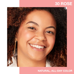 Maybelline Fit Me Blush Rose true-tone formula blends with various undertones