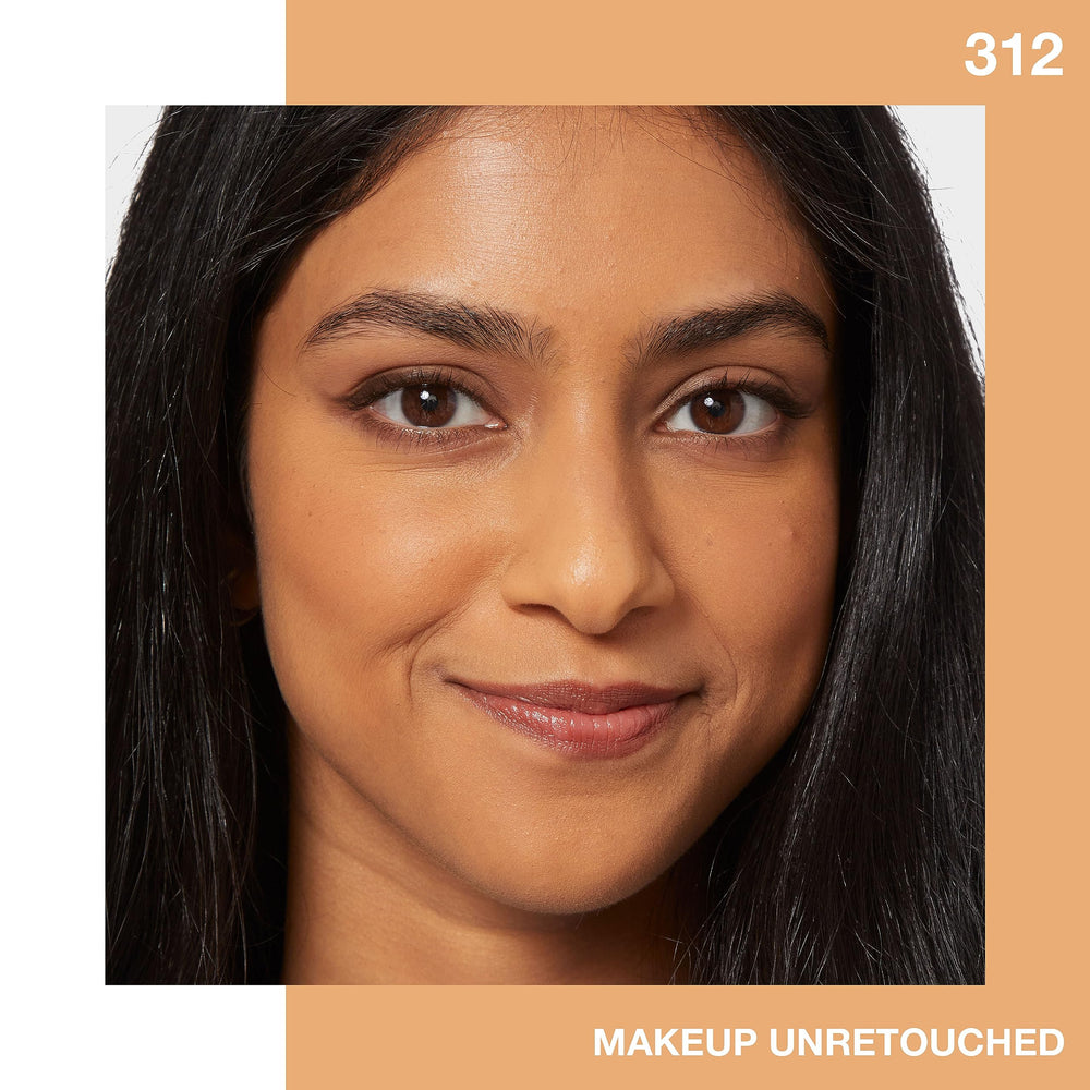 Maybelline Fit Me buildable-coverage application shows seamless blending.