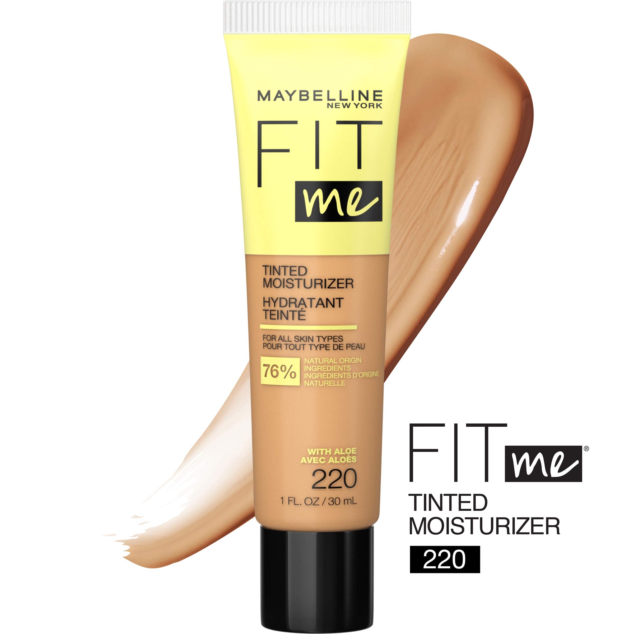 Maybelline Fit Me cobertura-natural-ligera difumina poros para un acabado suave.