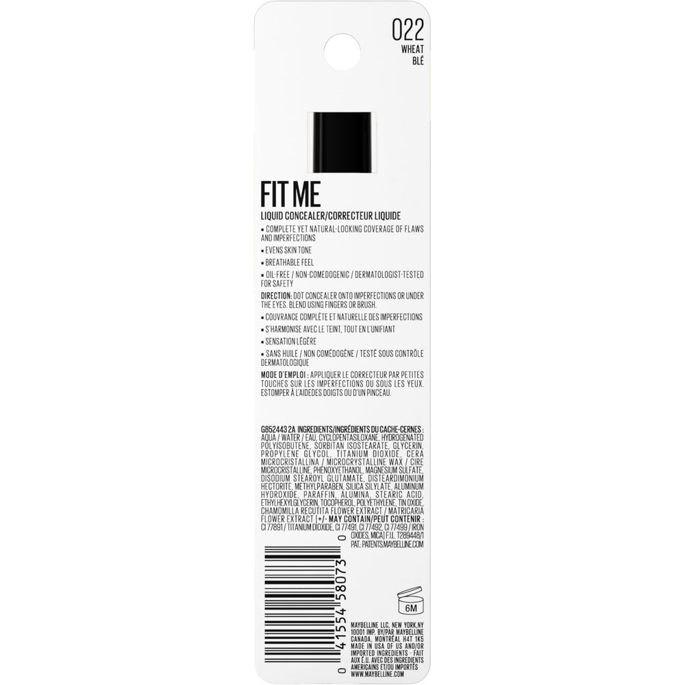 Maybelline Fit Me Concealer textura sin fragancia para piel sensible