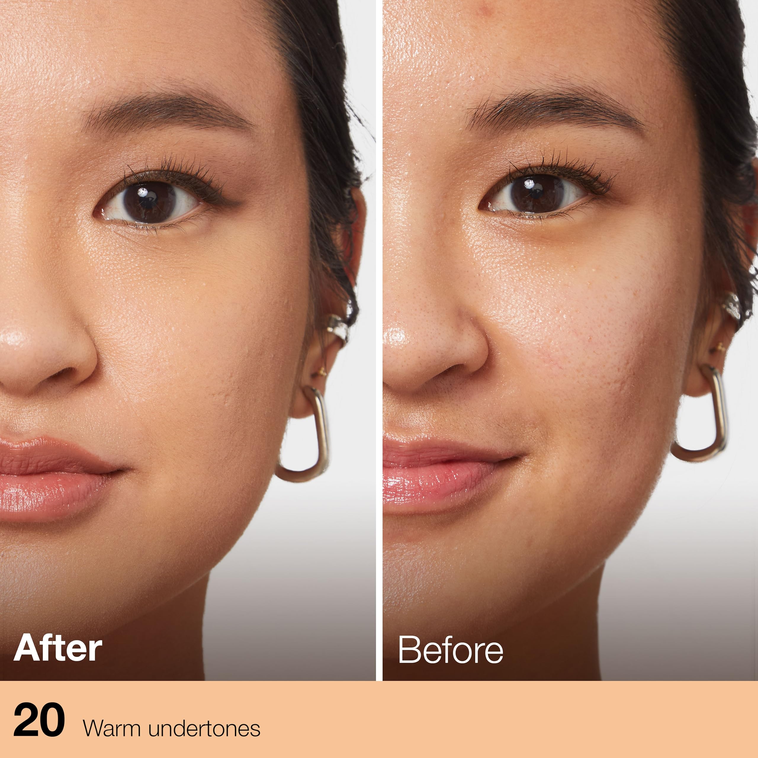 Maybelline Fit Me concealer applied under the eye for bright, natural-looking coverage.