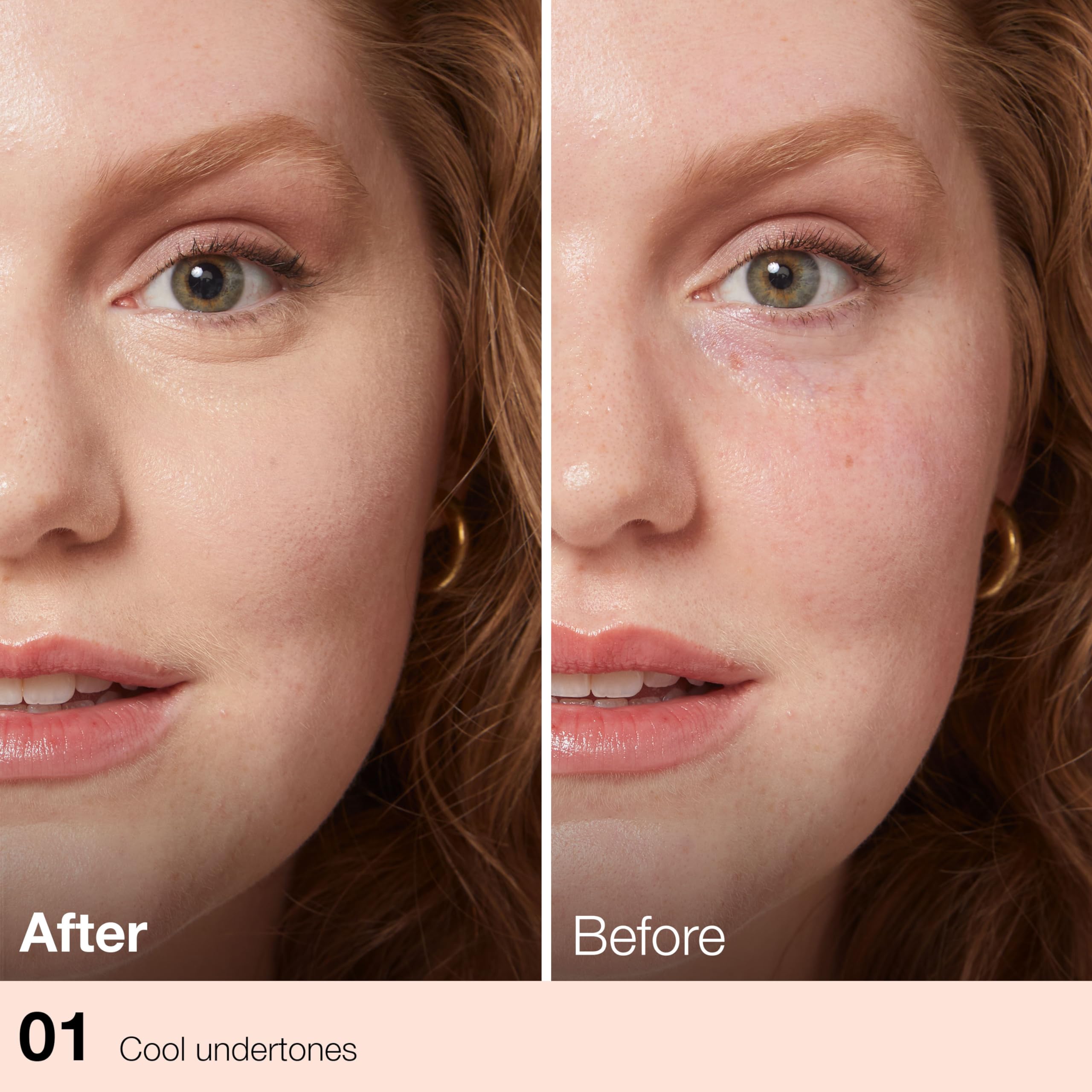 Maybelline Fit Me, tono claro frío, cobertura uniforme y natural.
