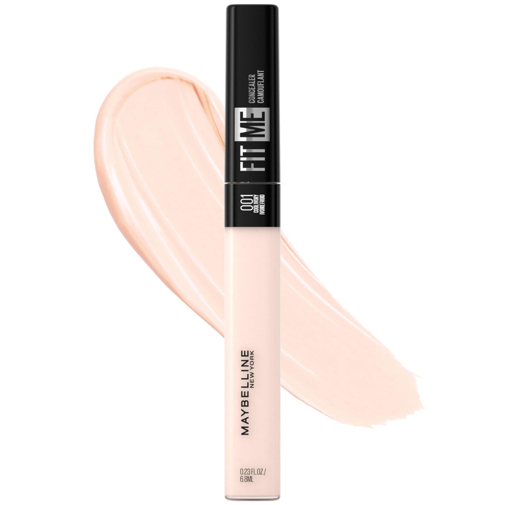 Maybelline Fit Me Corrector Líquido, empaque compacto para retoques diarios.