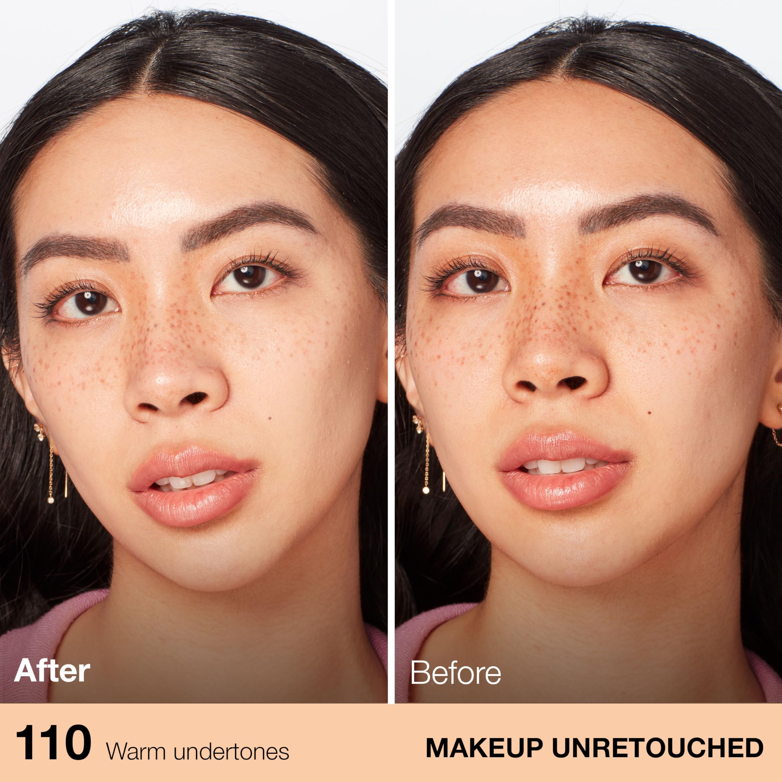 Maybelline Fit Me Dewy + Smooth acabado natural que parece respirar con la piel.