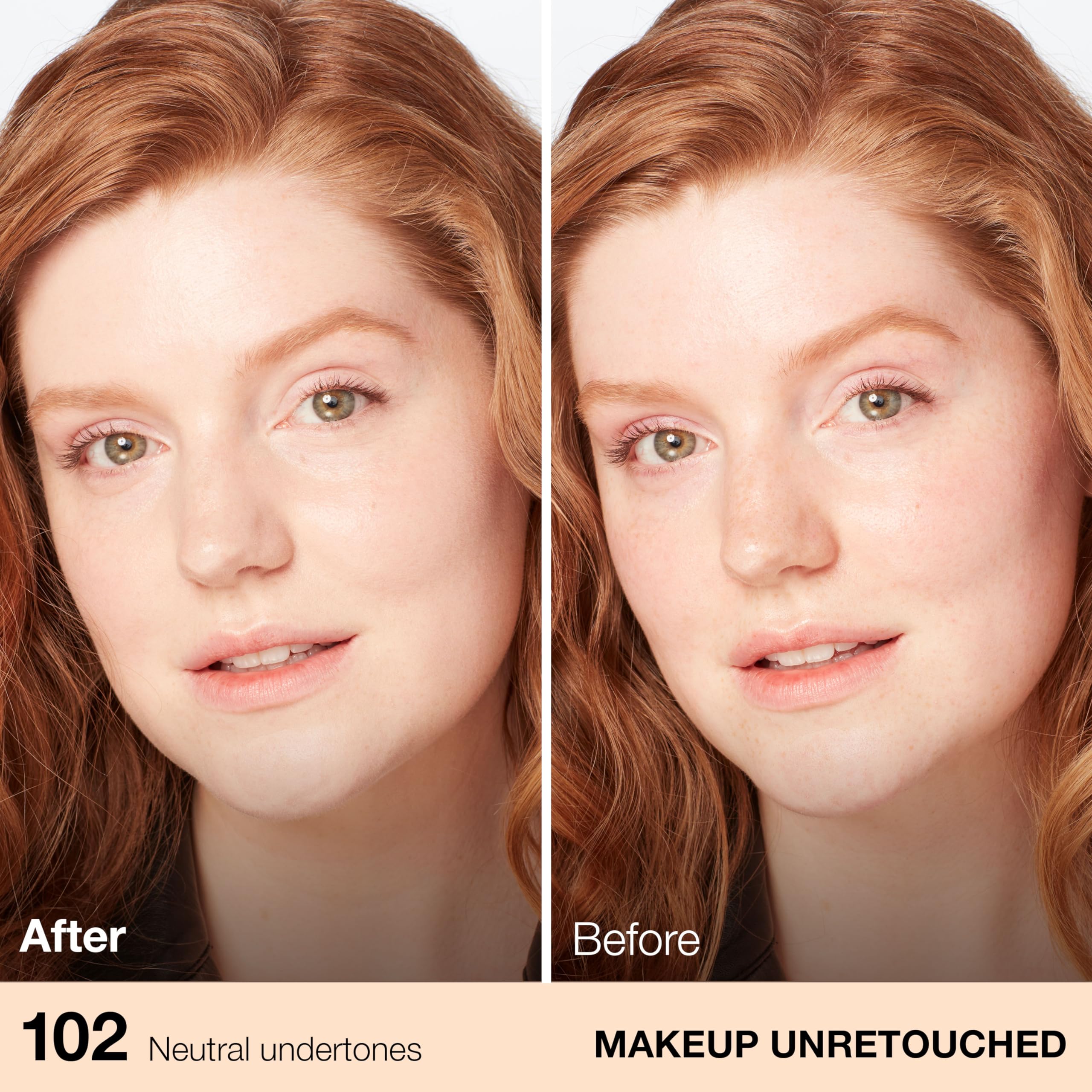 Maybelline Fit Me application close-up demonstrates smooth texture for natural-looking skin.