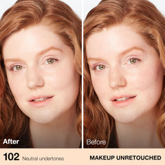 Maybelline Fit Me application close-up demonstrates smooth texture for natural-looking skin.