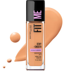 Maybelline Fit Me Dewy + Smooth: botella con acabado hidratante y luminoso para piel normal a seca