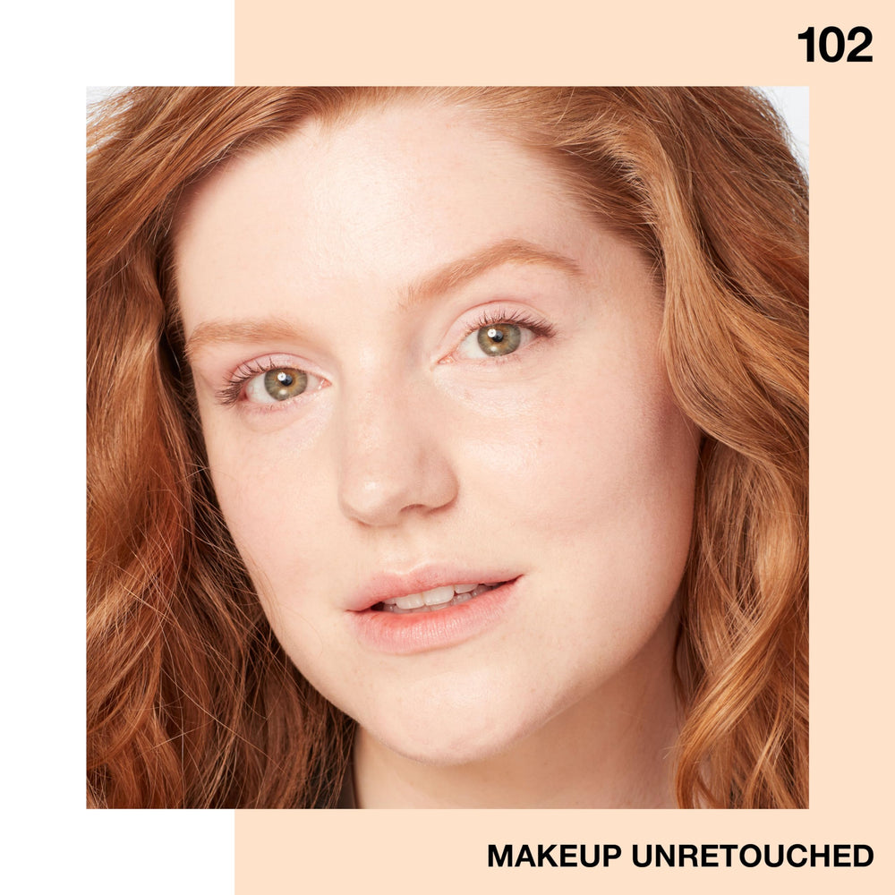 Maybelline Fit Me packaging variation emphasizes accessible shade for fair porcelain.