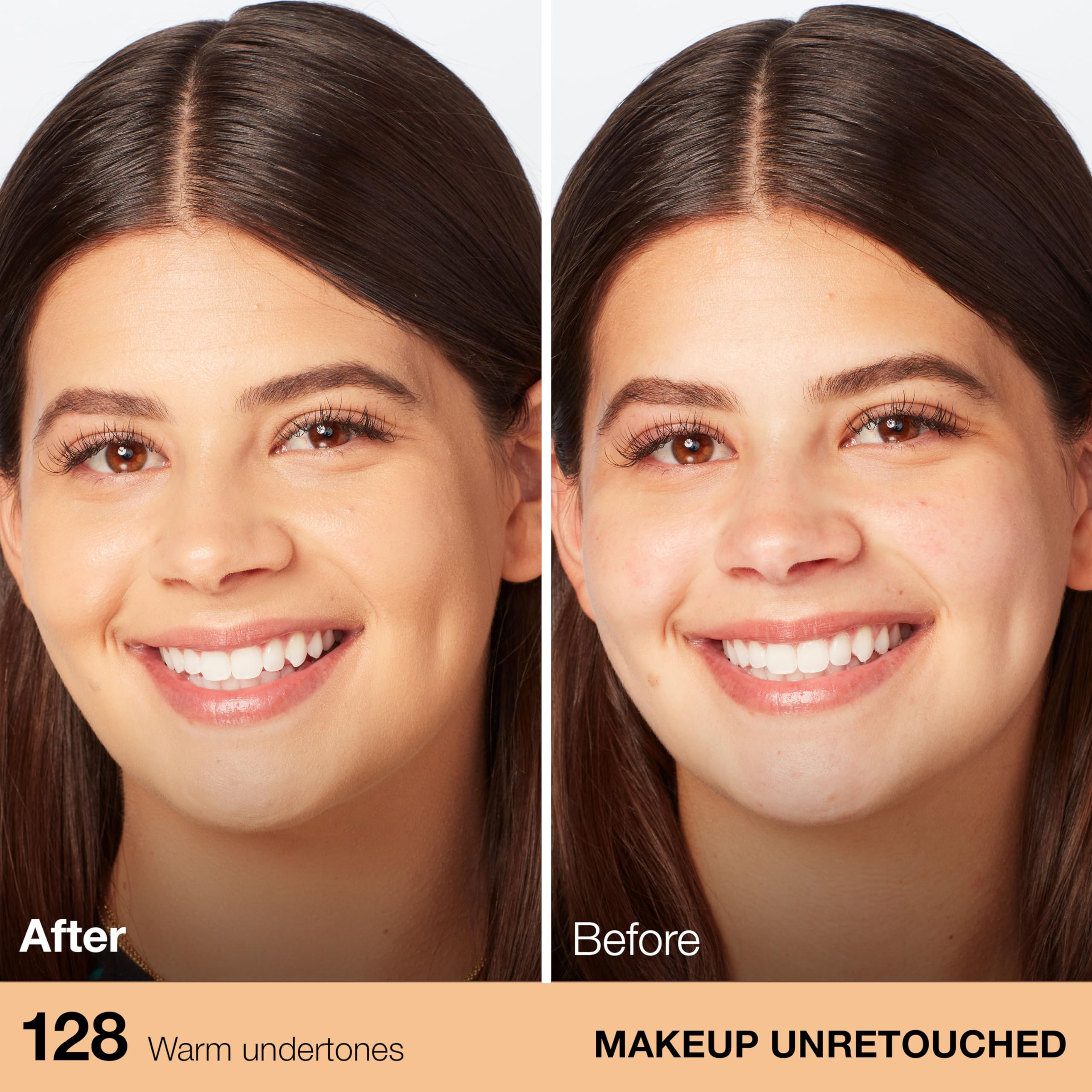 Tono nude cálido de Maybelline Fit Me, se adapta a tonos.