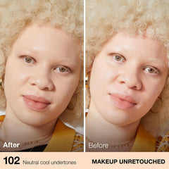 Maybelline Fit Me close-up highlighting matte texture and pore-blurring effect
