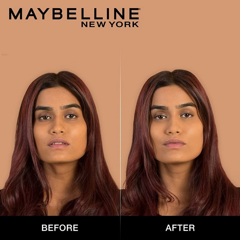 Maybelline Fit Me oil-free formula delivering breathable coverage.