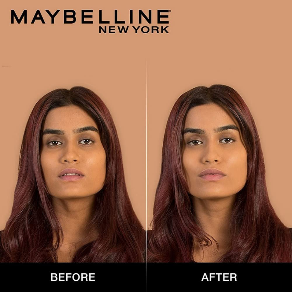 Maybelline Fit Me oil-free formula delivering breathable coverage.