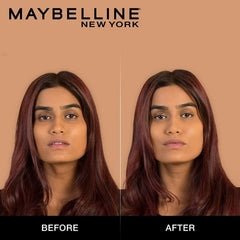 Maybelline Fit Me oil-free formula delivering breathable coverage.