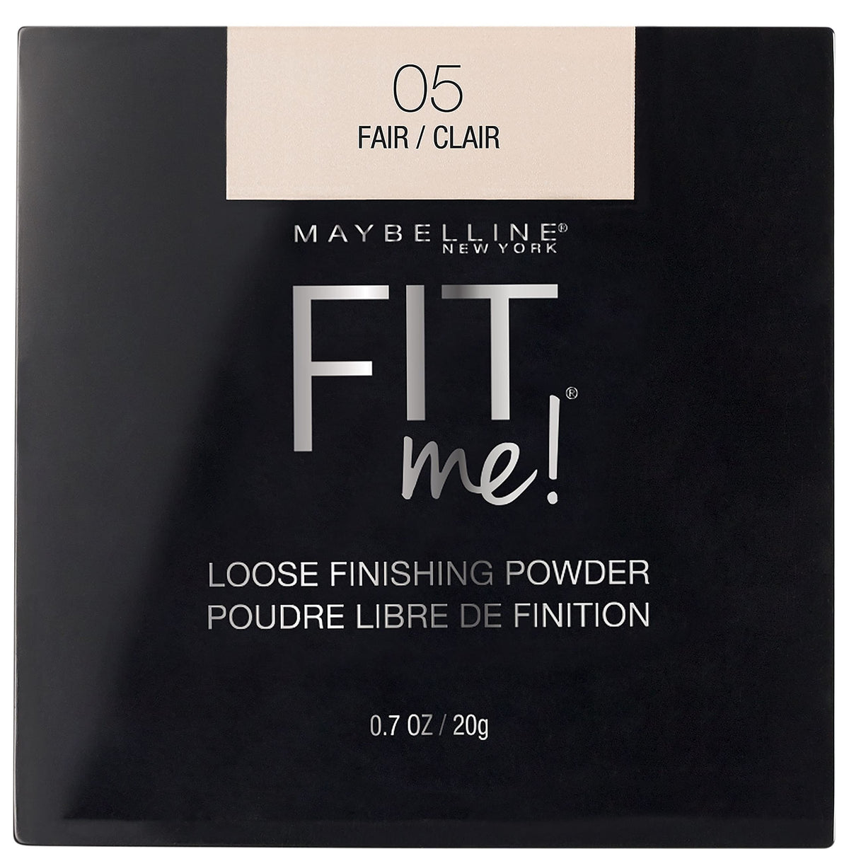 Maybelline Fit Me Loose Powder Fair jar for natural finish and shine control.
