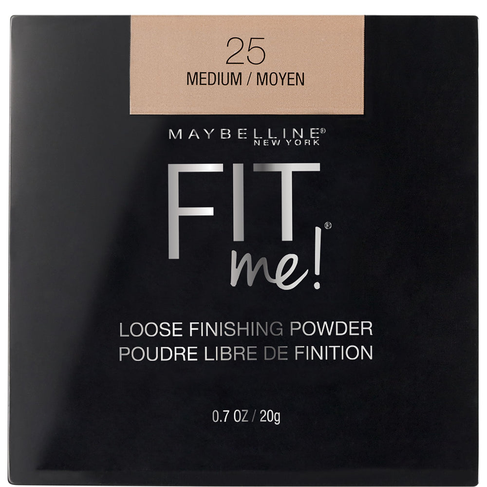 Maybelline Fit Me loose setting powder jar showing natural finish and shine control.
