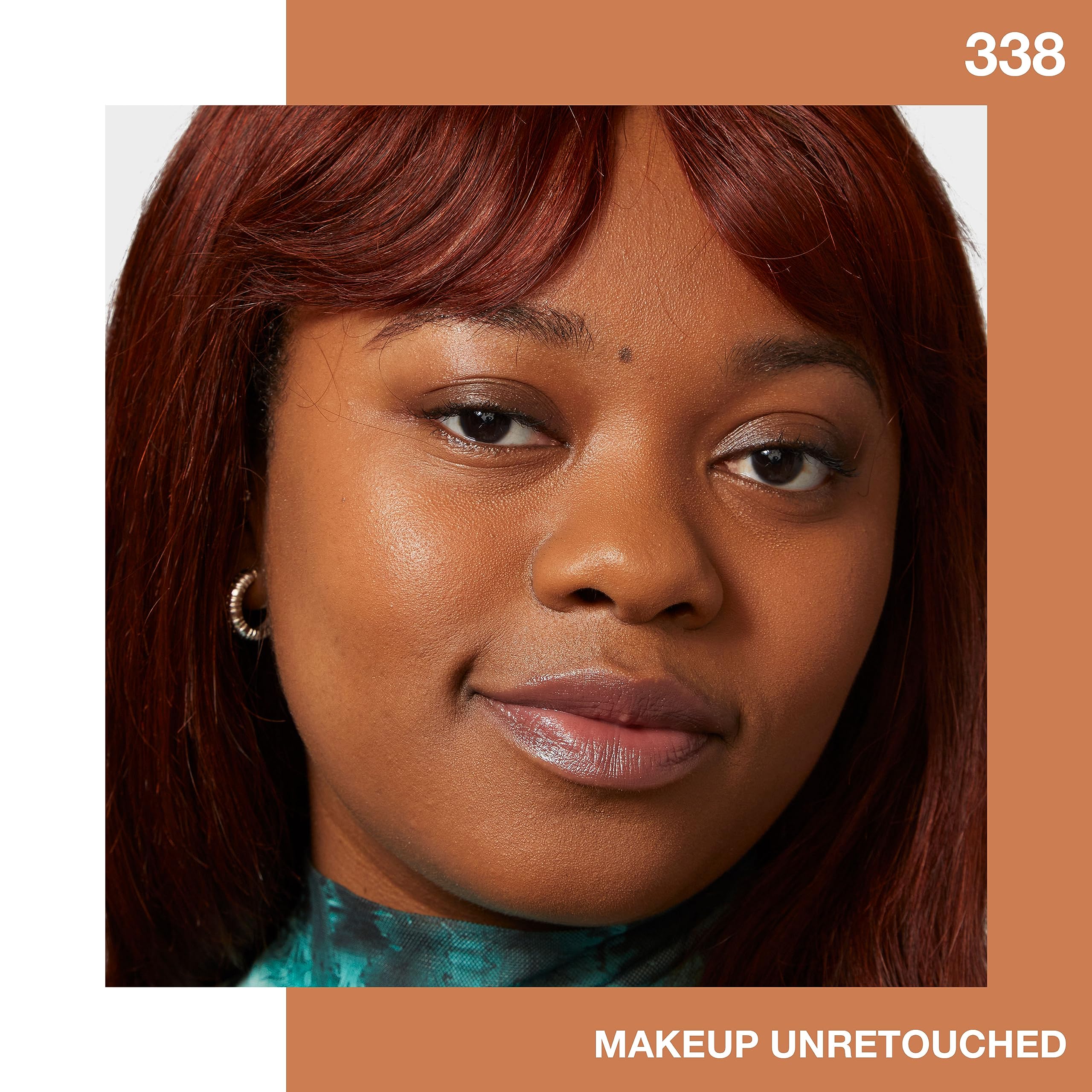 Maybelline Fit Me Matte + Poreless face swatch illustrates buildable coverage for everyday wear