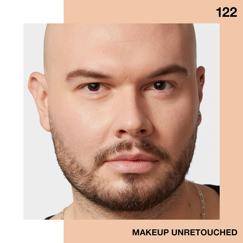 Creamy Beige swatch beside the range to help shade matching