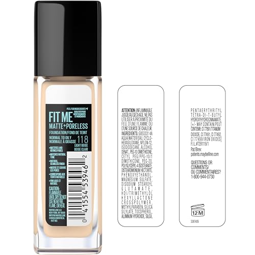 Maybelline Fit Me Matte + Poreless packaging details emphasize portable, travel-friendly design.