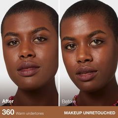 Close-up texture of Maybelline Fit Me matte foundation on skin