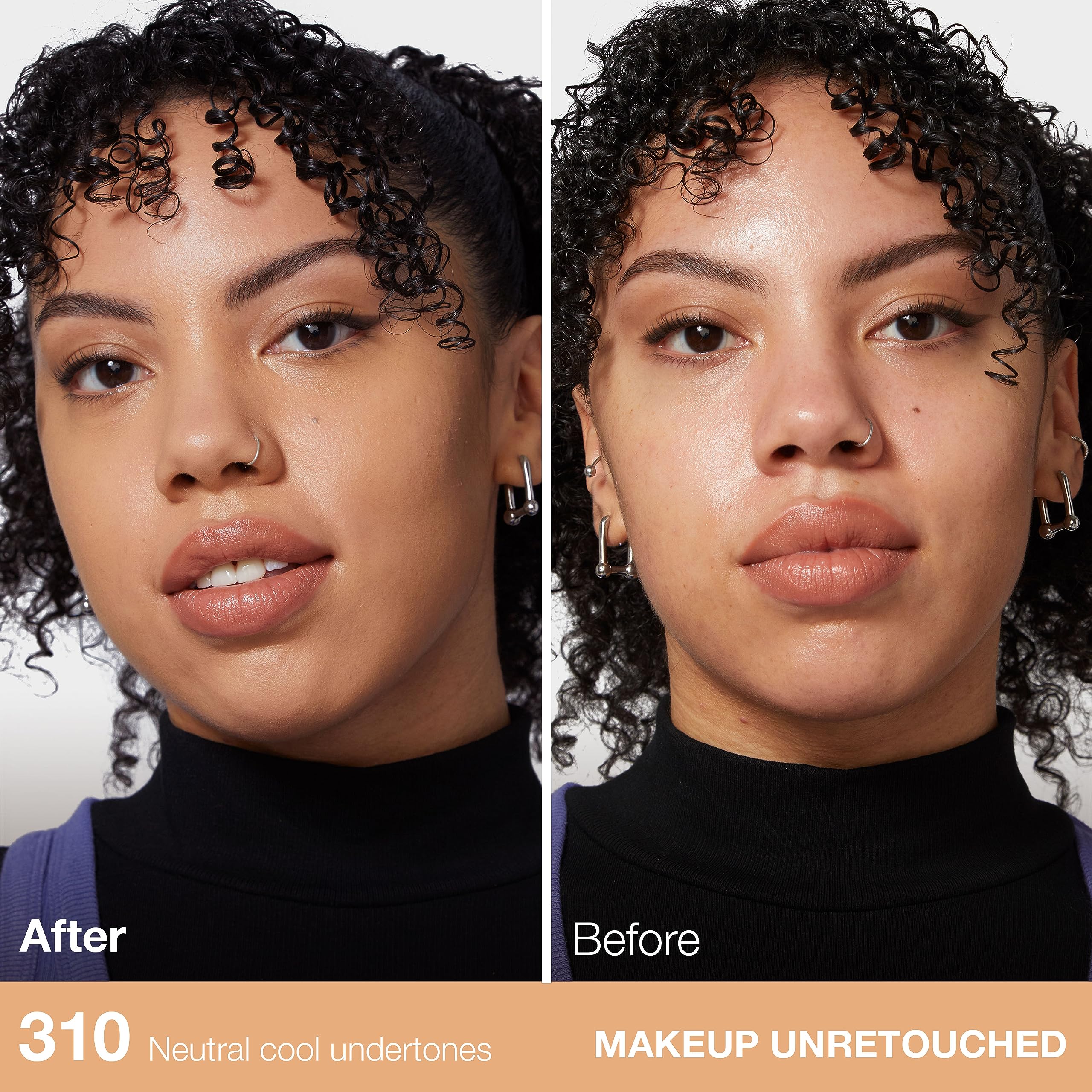 Maybelline Fit Me Matte sin poros, tono beige claro para piel cálida.