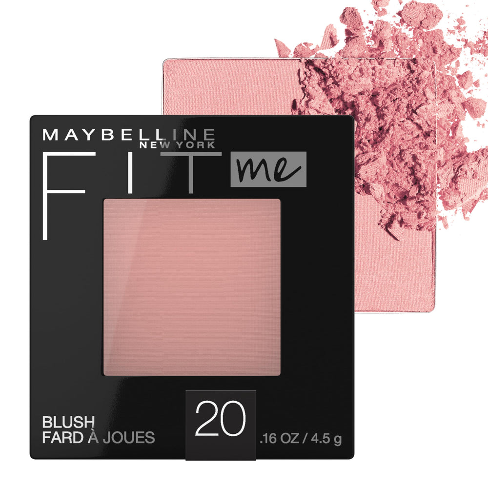 Maybelline Fit Me Powder Blush mauve compact with lightweight natural color for everyday wear.