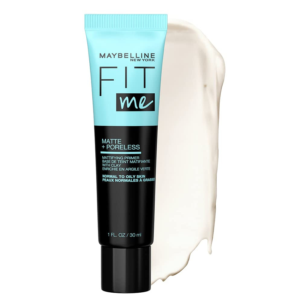 Maybelline Fit Me primer SPF 20 symbol indicates broad-spectrum protection for daily use.