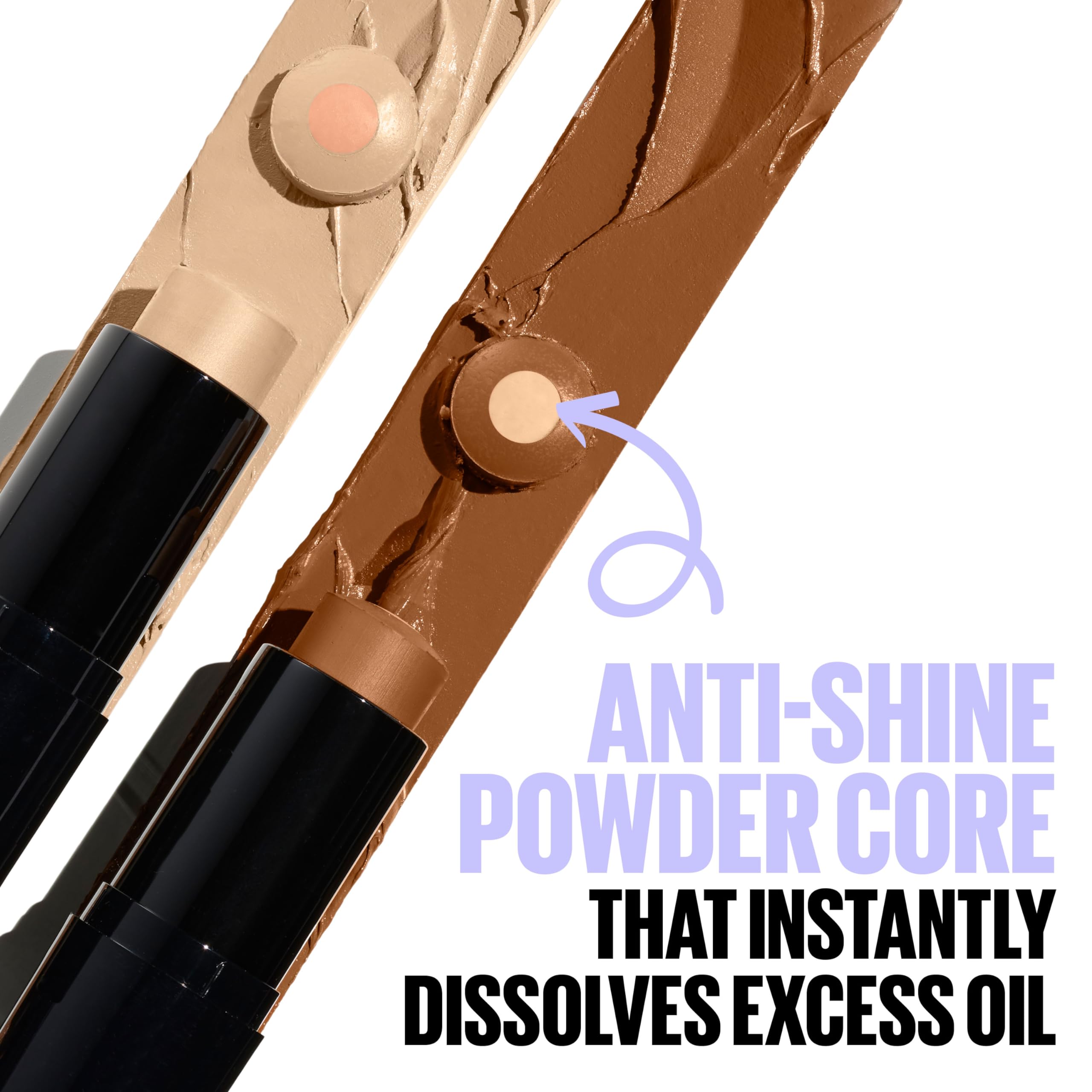 Maybelline Fit Me Stick oil-absorption core controls shine
