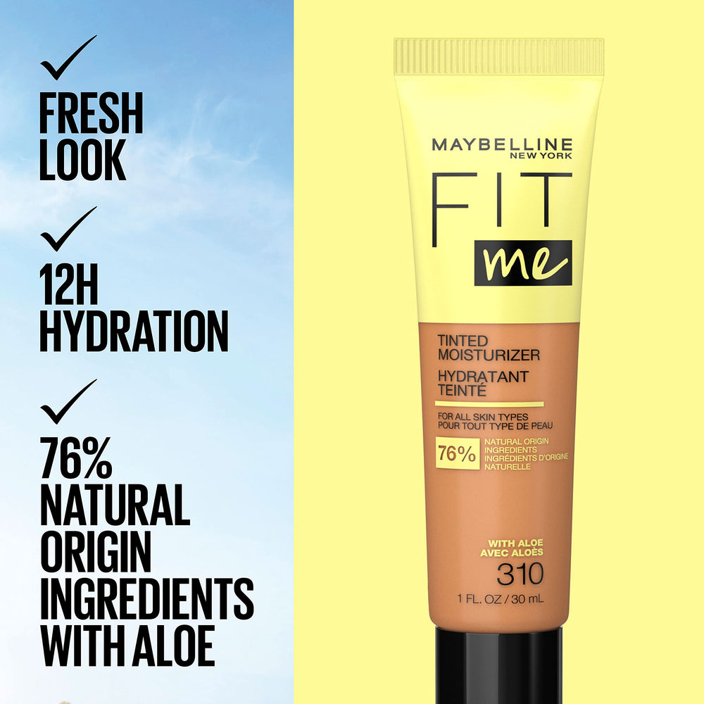 Maybelline Fit Me: hidratación 12h para piel cómoda.