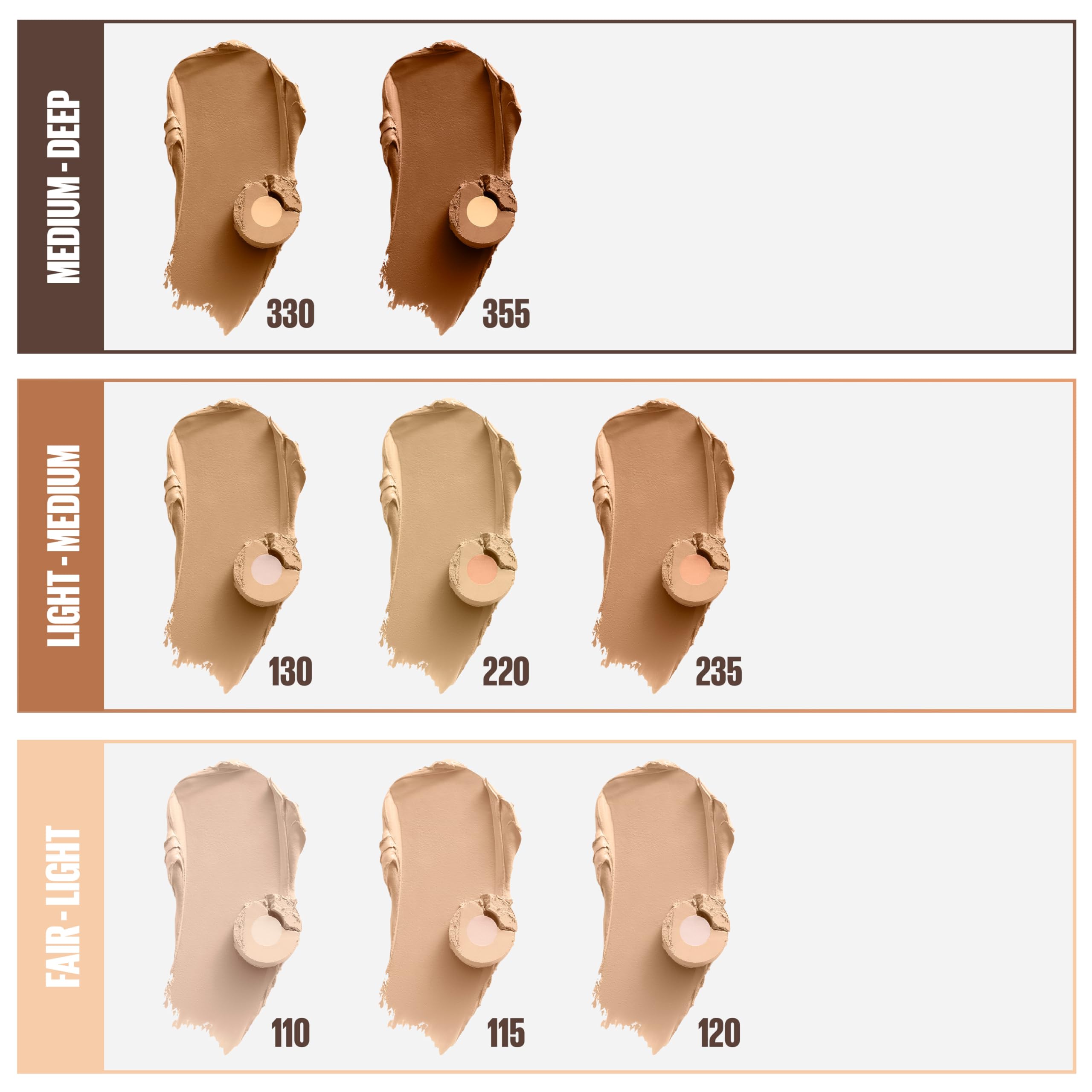 Maybelline Fit Me Toffee shade packaging highlights compact design