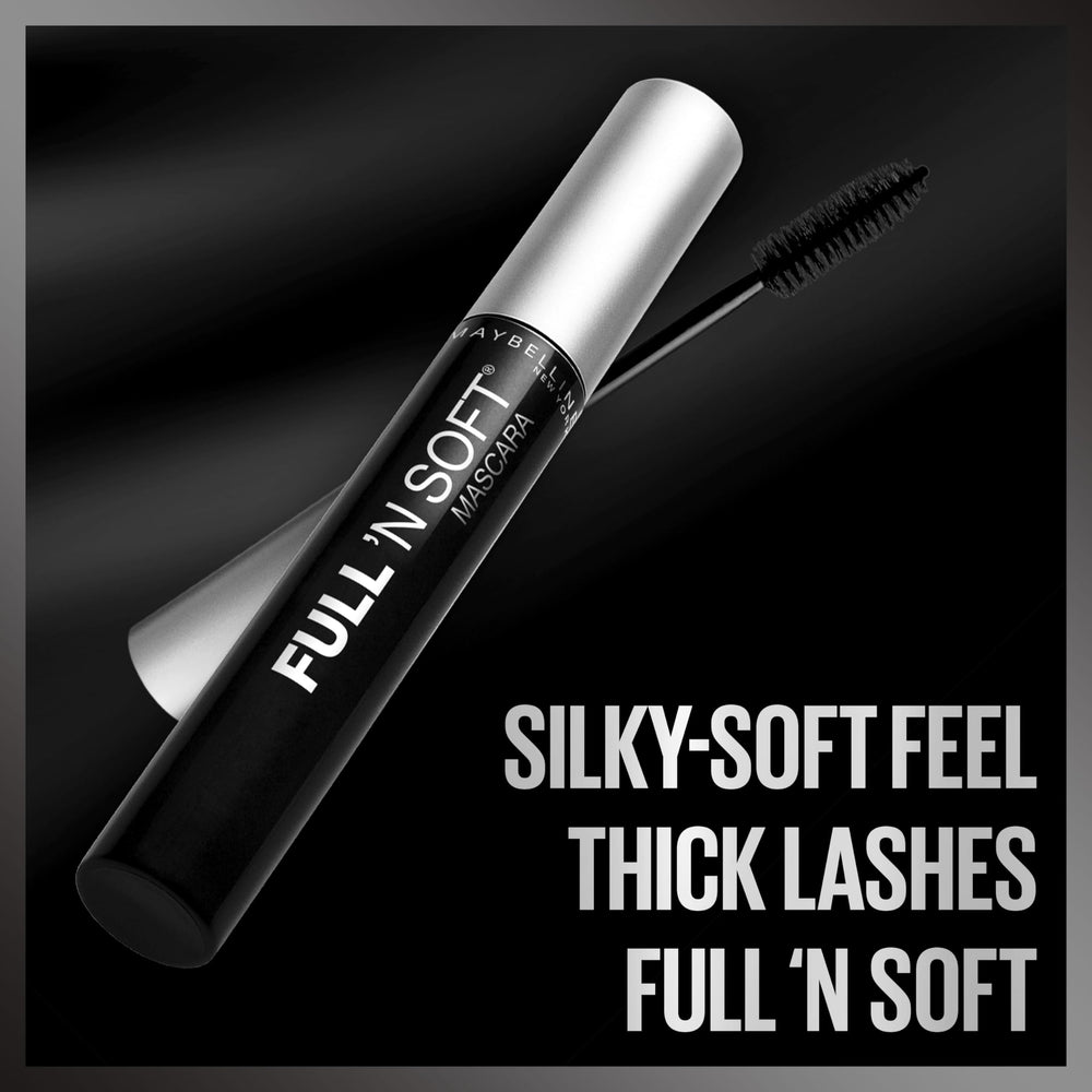 Maybelline Full 'N Soft Waterproof Mascara, vitamina E que nutre y mantiene pestañas suaves