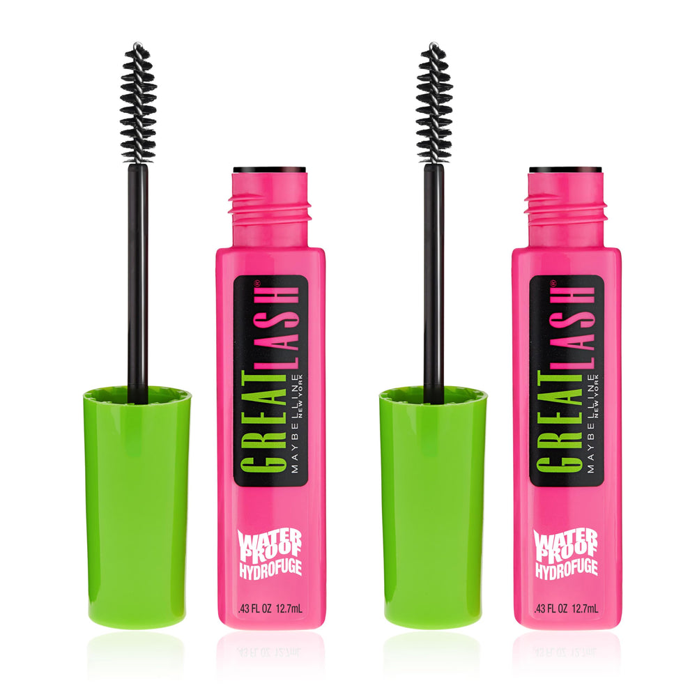 Maybelline Great Lash rímel resistente al agua, con brocha que aporta volumen.