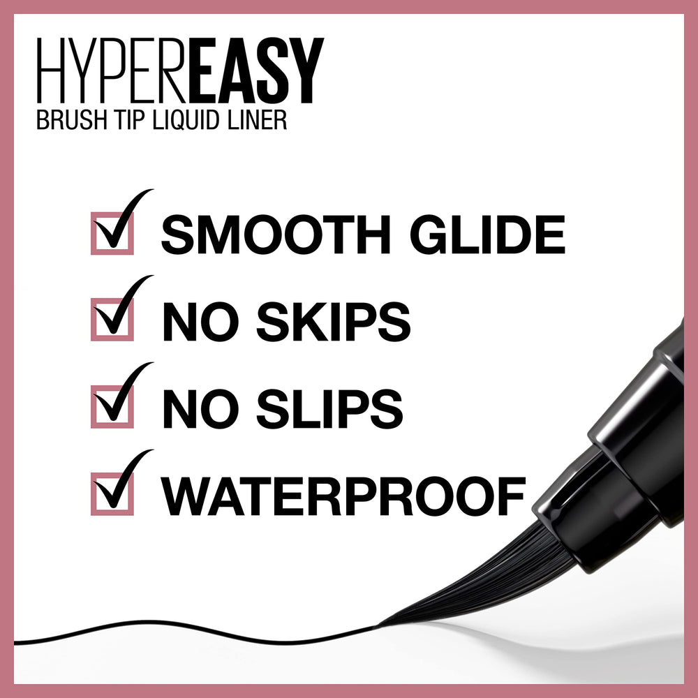 Maybelline Hyper Easy Liquid Pen, resistencia al agua para uso todo el día.