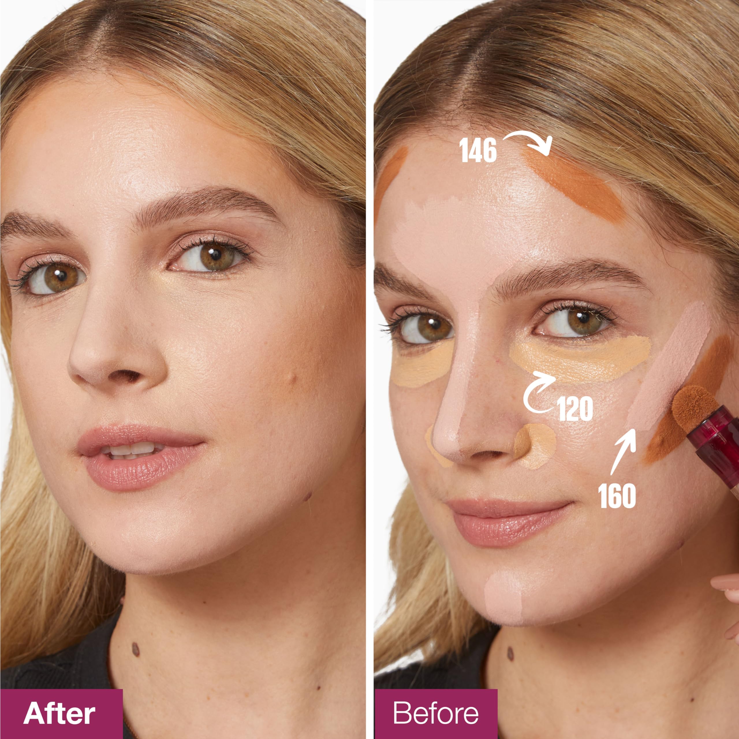 Concealer Maybelline con cobertura media para un aspecto natural