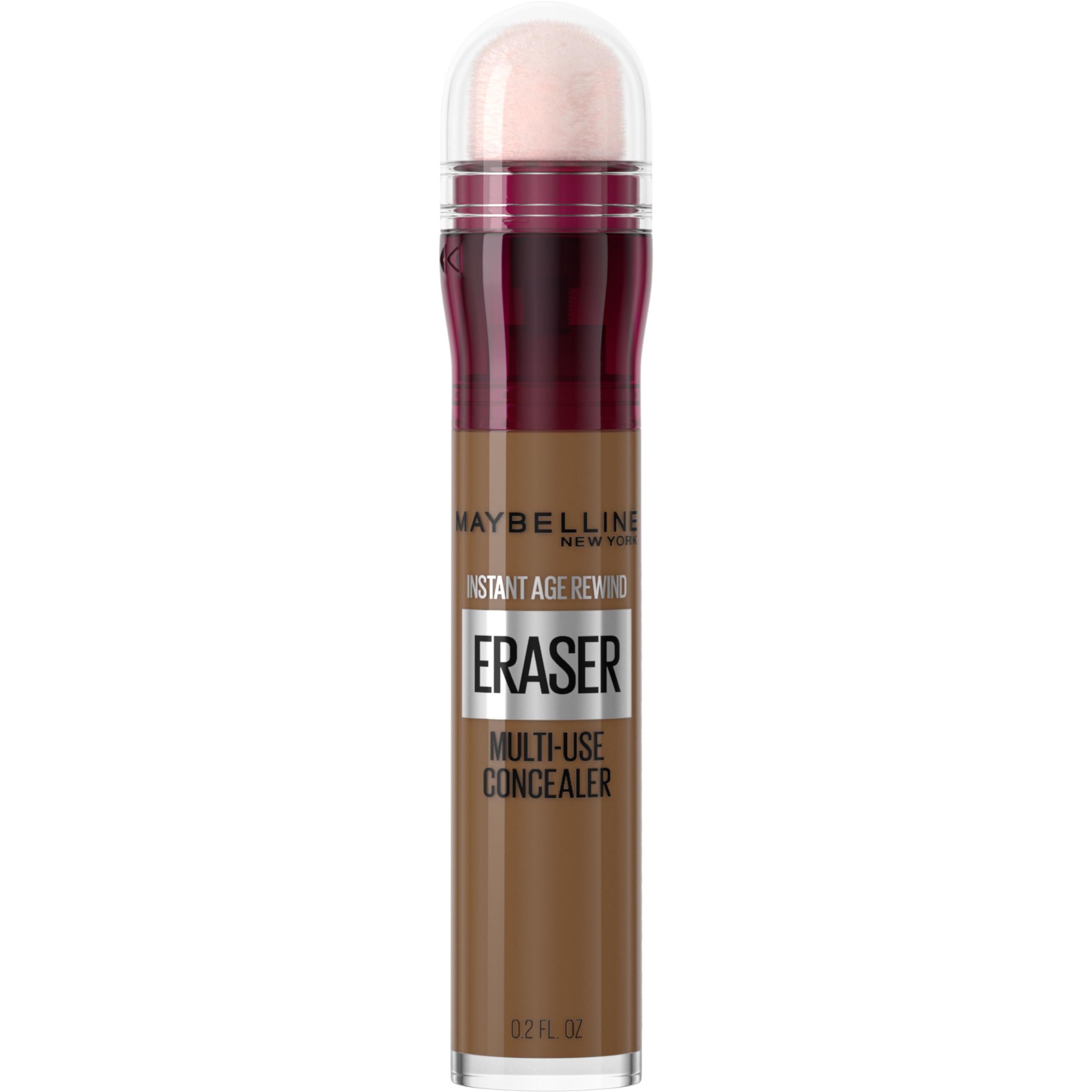 Maybelline Instant Age Rewind concealer tube with applicator for precise under-eye coverage.
