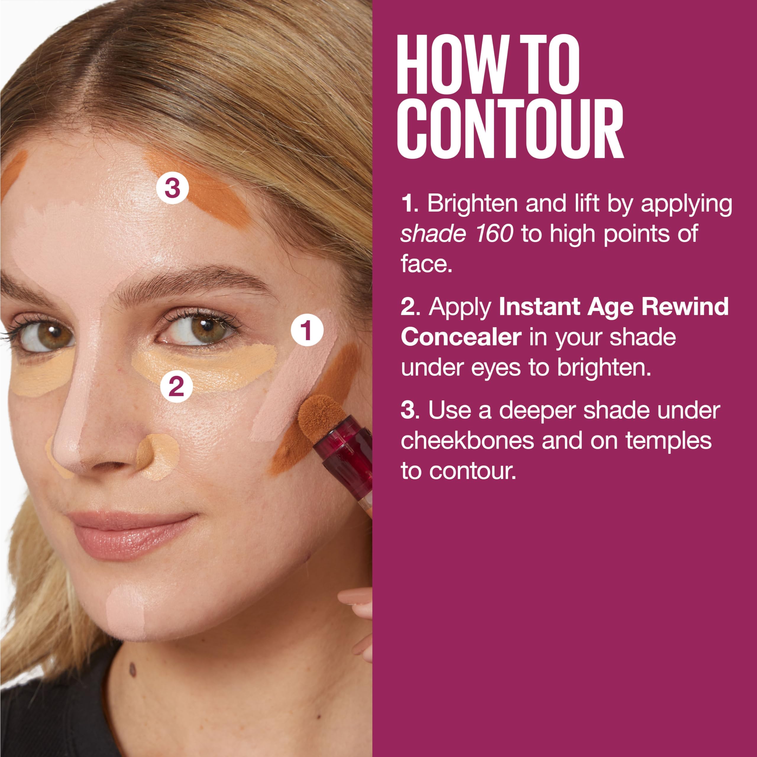 Maybelline Instant Age Rewind is a multi-use concealer for concealing and highlighting
