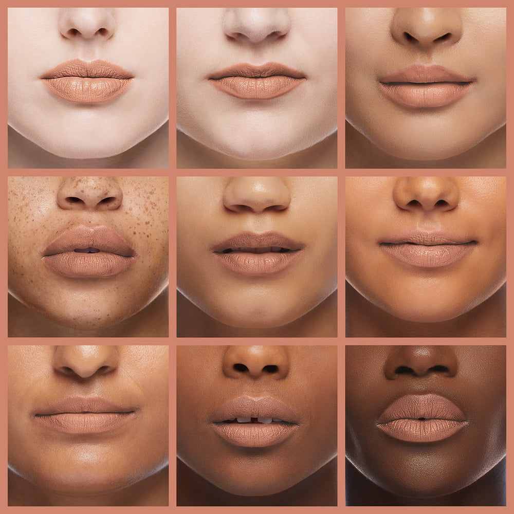 Inti-Matte Nudes warm pigments enriching natural lip tone on skin