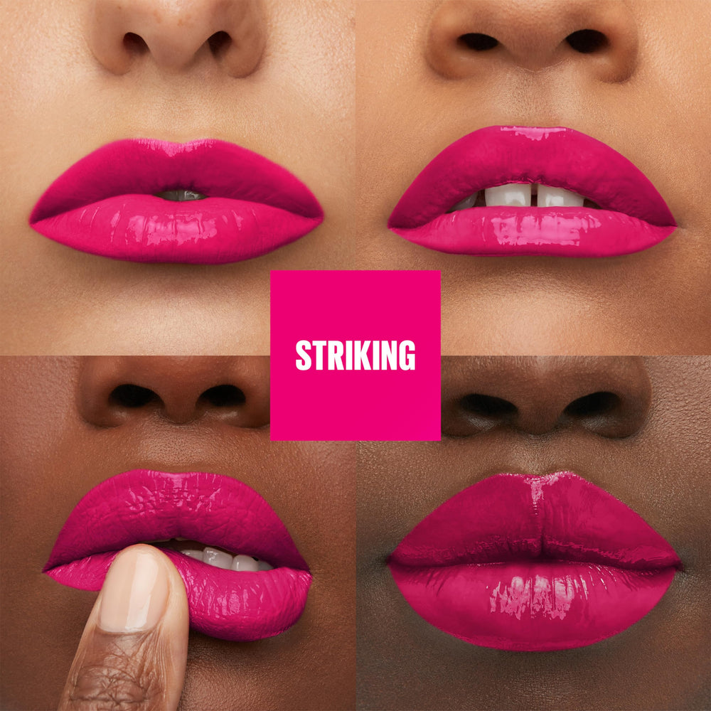 Maybelline Labial Sin Transferencia, color persistente sin manchas.